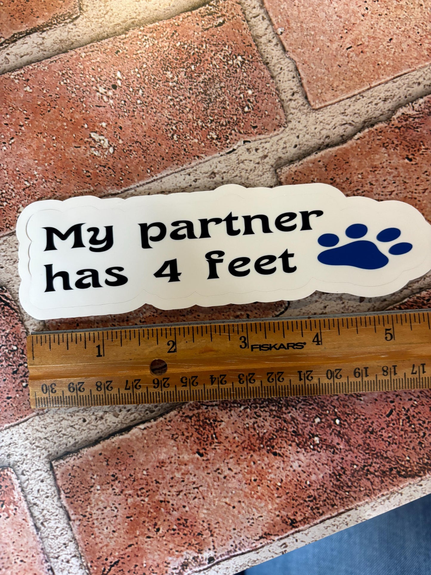 My Partner Has 4 Feet Sticker, Police K-9 Dog Sticker