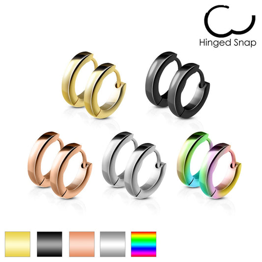 Classic plain dome 316L surgical stainless steel earring hoops. Piercing Jewelry, Huggie Earrings, Hoop Earrings, Unisex